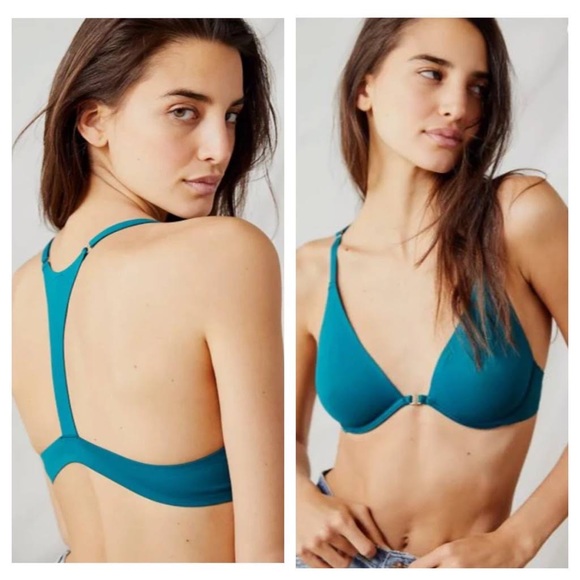 32DD NWT  FreePeople Racerback Renee Bra Mermaid Scale Front Clasp Underwire 32E - Picture 1 of 4